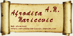 Afrodita Marićević vizit kartica